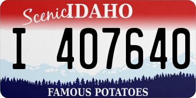 ID license plate I407640