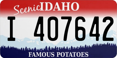 ID license plate I407642