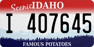 ID license plate I407645