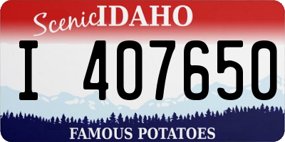 ID license plate I407650
