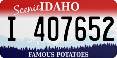 ID license plate I407652
