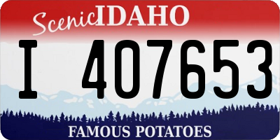 ID license plate I407653