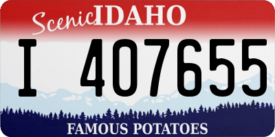 ID license plate I407655