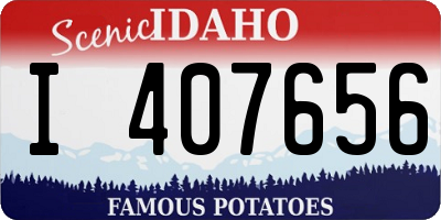ID license plate I407656