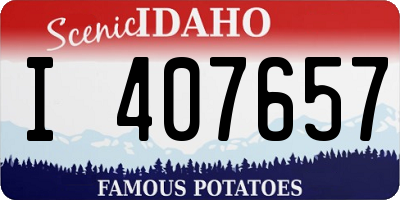 ID license plate I407657