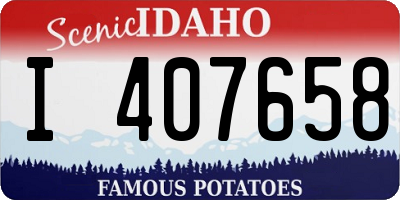 ID license plate I407658