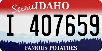 ID license plate I407659