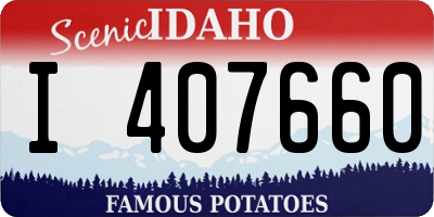 ID license plate I407660