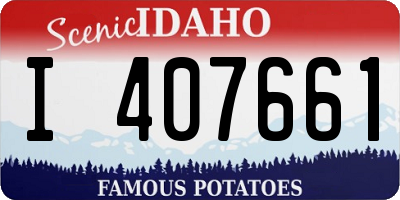 ID license plate I407661