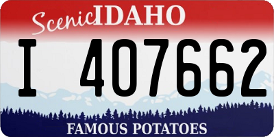 ID license plate I407662