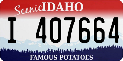 ID license plate I407664