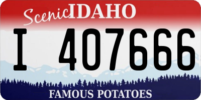 ID license plate I407666