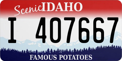 ID license plate I407667