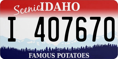 ID license plate I407670