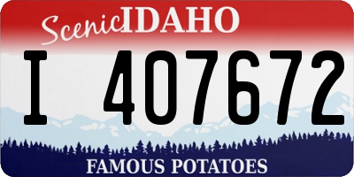 ID license plate I407672