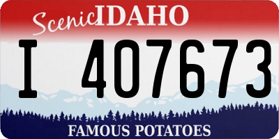 ID license plate I407673
