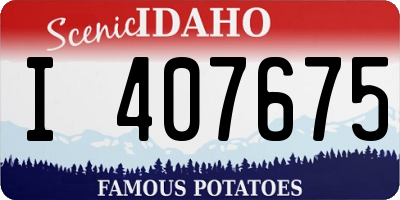 ID license plate I407675