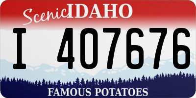 ID license plate I407676