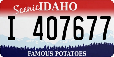 ID license plate I407677