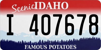 ID license plate I407678