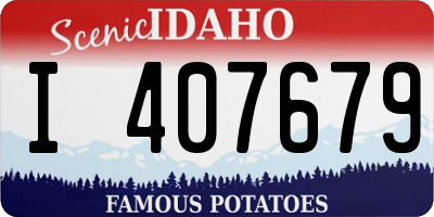 ID license plate I407679
