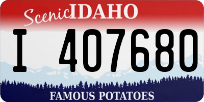 ID license plate I407680