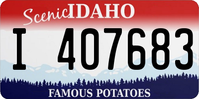 ID license plate I407683