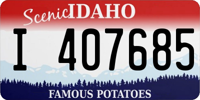 ID license plate I407685