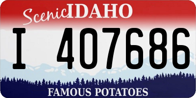 ID license plate I407686
