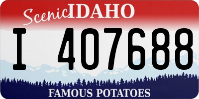 ID license plate I407688