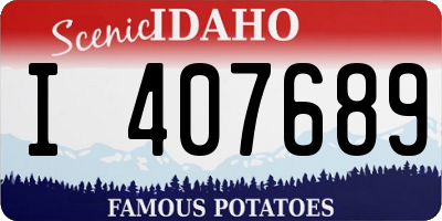 ID license plate I407689