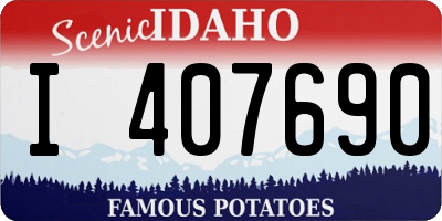 ID license plate I407690