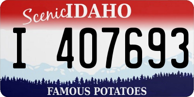 ID license plate I407693