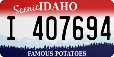 ID license plate I407694