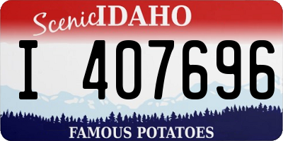 ID license plate I407696