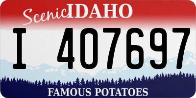 ID license plate I407697