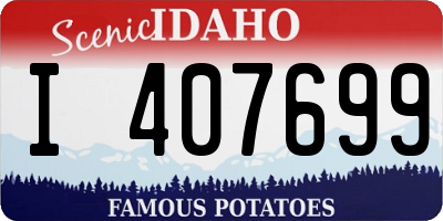 ID license plate I407699