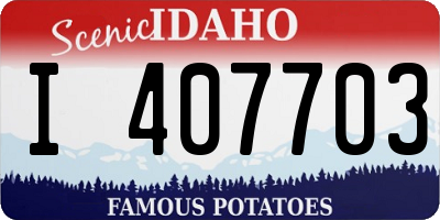 ID license plate I407703