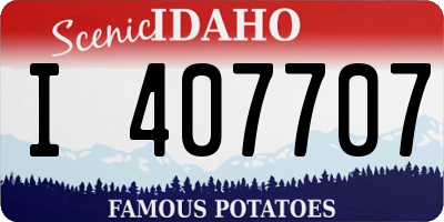 ID license plate I407707