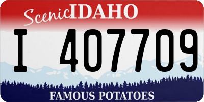 ID license plate I407709