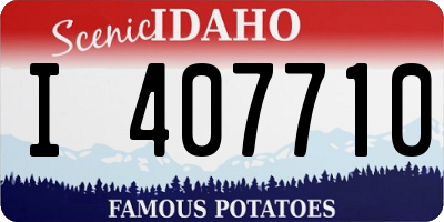 ID license plate I407710