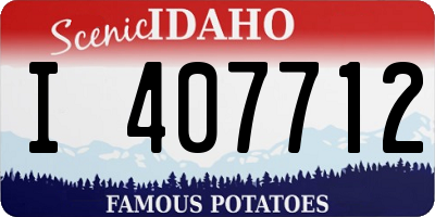 ID license plate I407712