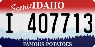 ID license plate I407713