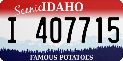 ID license plate I407715