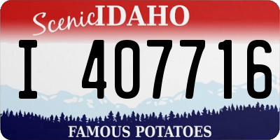 ID license plate I407716
