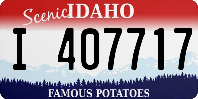 ID license plate I407717