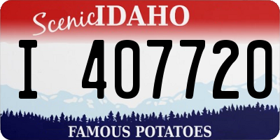 ID license plate I407720