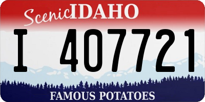 ID license plate I407721