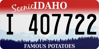 ID license plate I407722