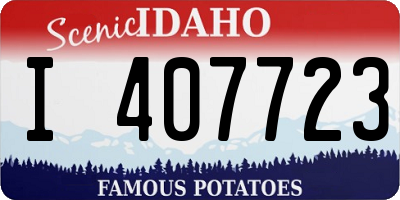 ID license plate I407723